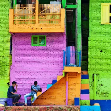 Colorful houses in Jodipan village, Java