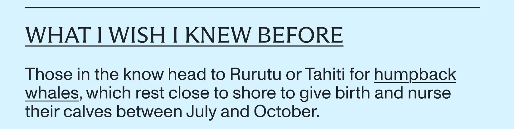 What I wish I knew before