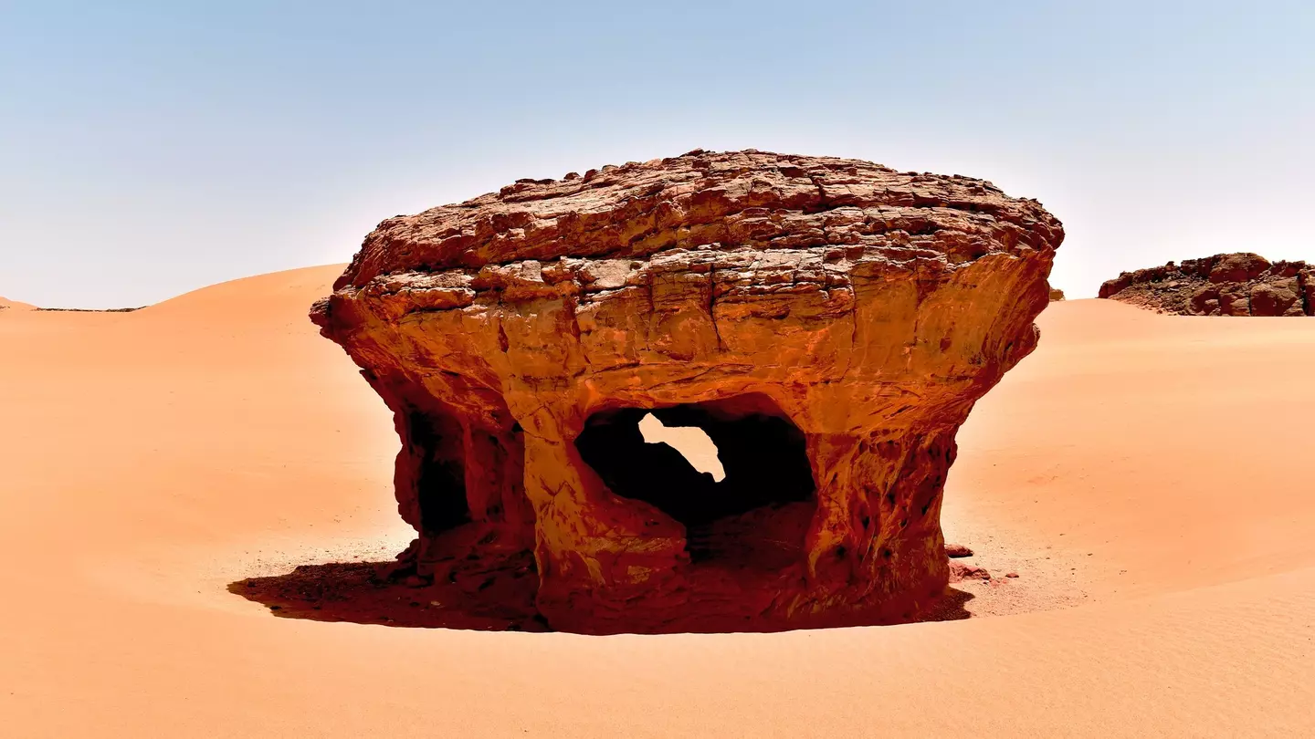 The Cathedral rock formation in Tassili National Park