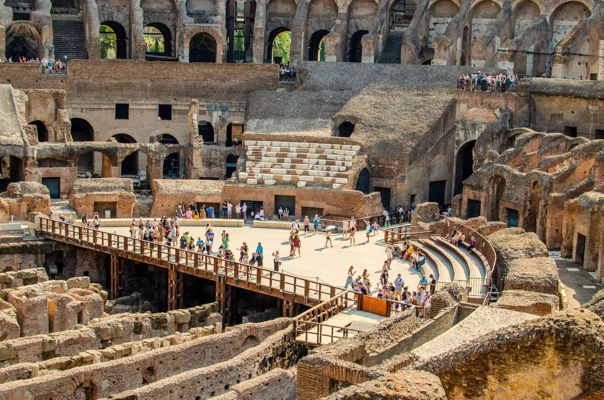 Rome, Latium, Italy - July 25th 2024: View from inside the Colosseum, License Type: media, Download Time: 2025-03-13T13:34:17.000Z, User: katelyn.perry_lonelyplanet, Editorial: true, purchase_order: 65050 - Digital Destinations and Articles, job: wip, client: wip, other: Katelyn Perry