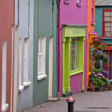 Brightly painted shopfronts near Market Square. ©Pete Seaward/Lonely Planet