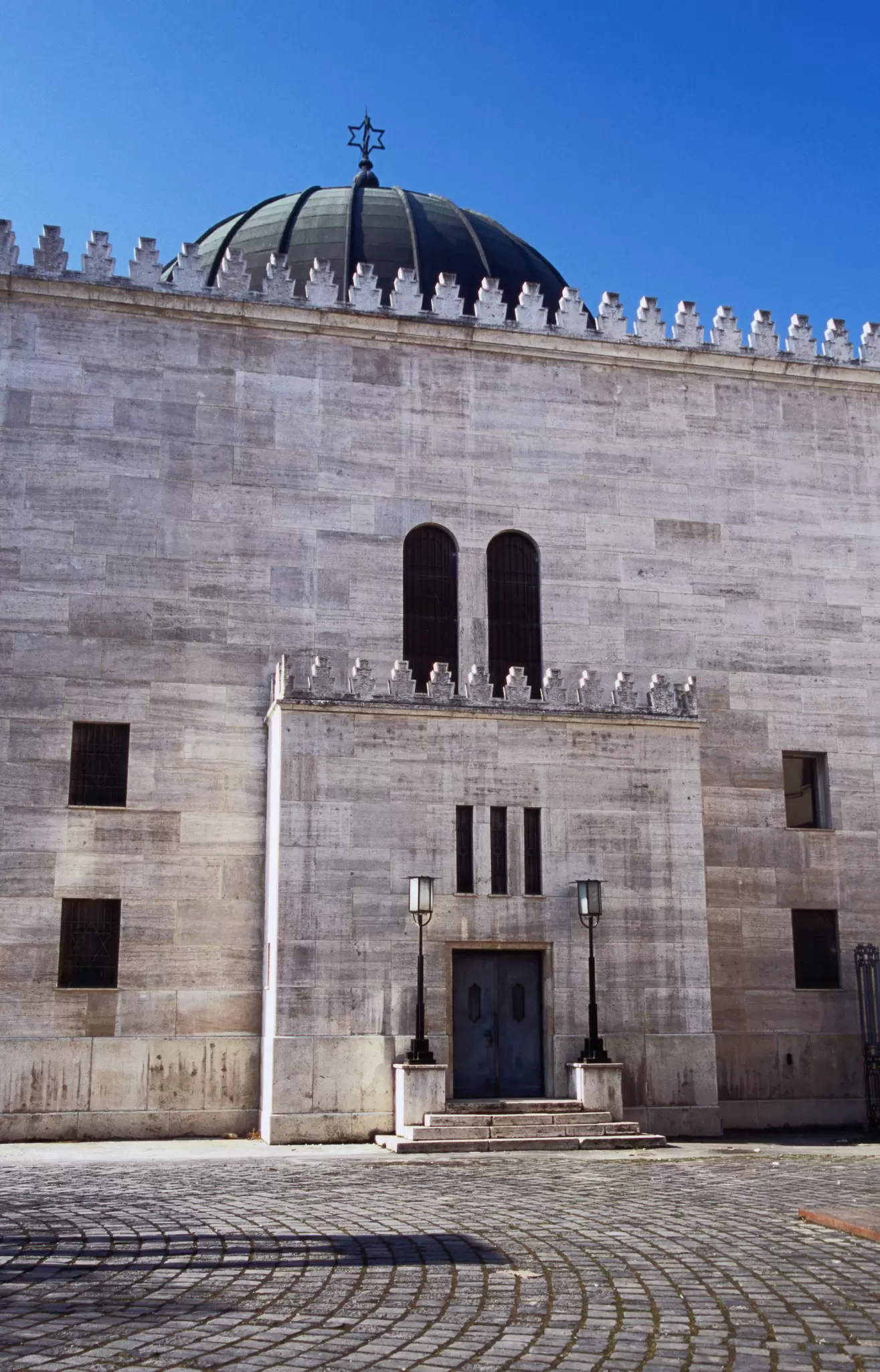 Exterior view of the Heroes' Temple in Budapest, Hungary.