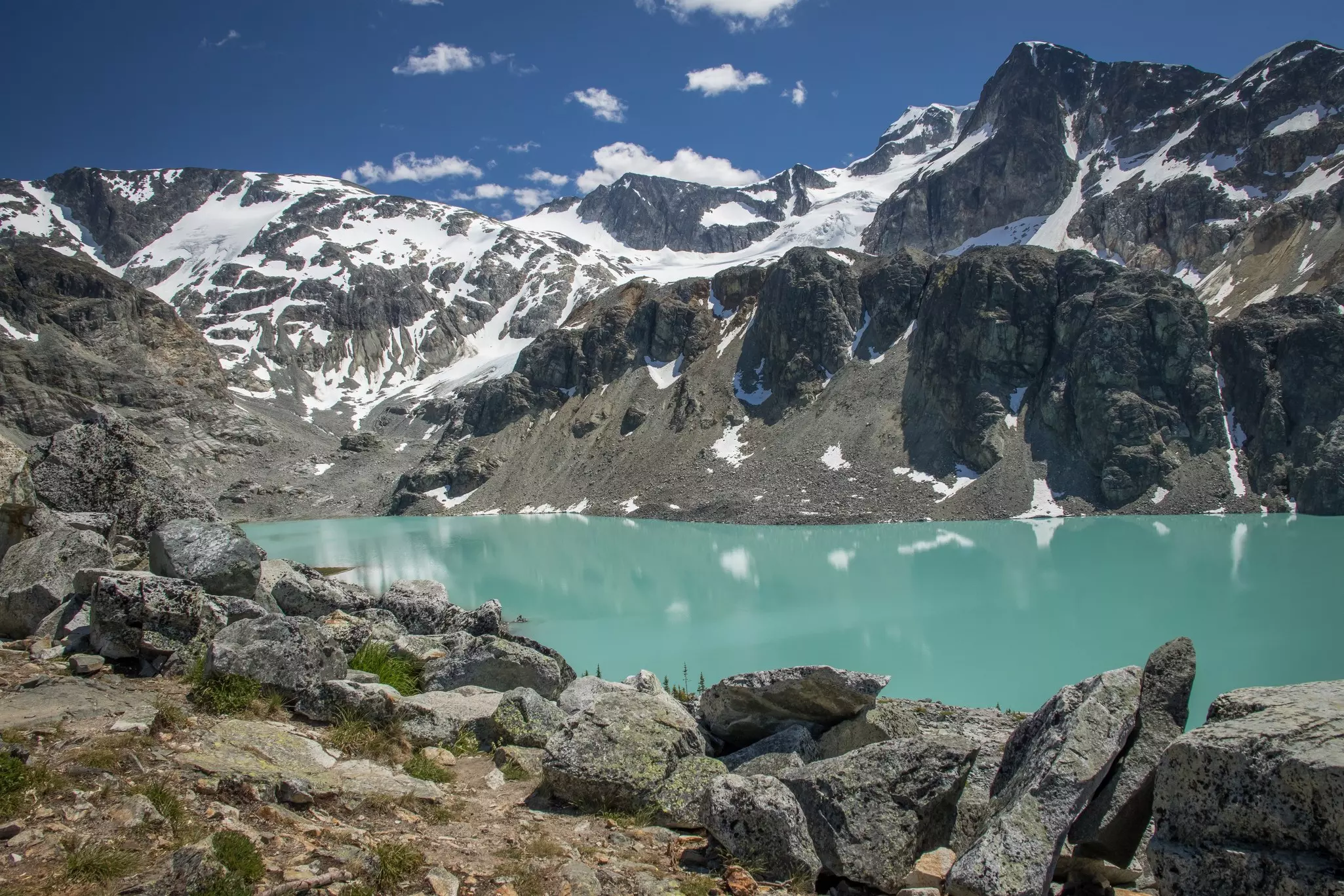 Wedgemount Lake hiking trail in Garibaldi provincial park, British colombia, Canada