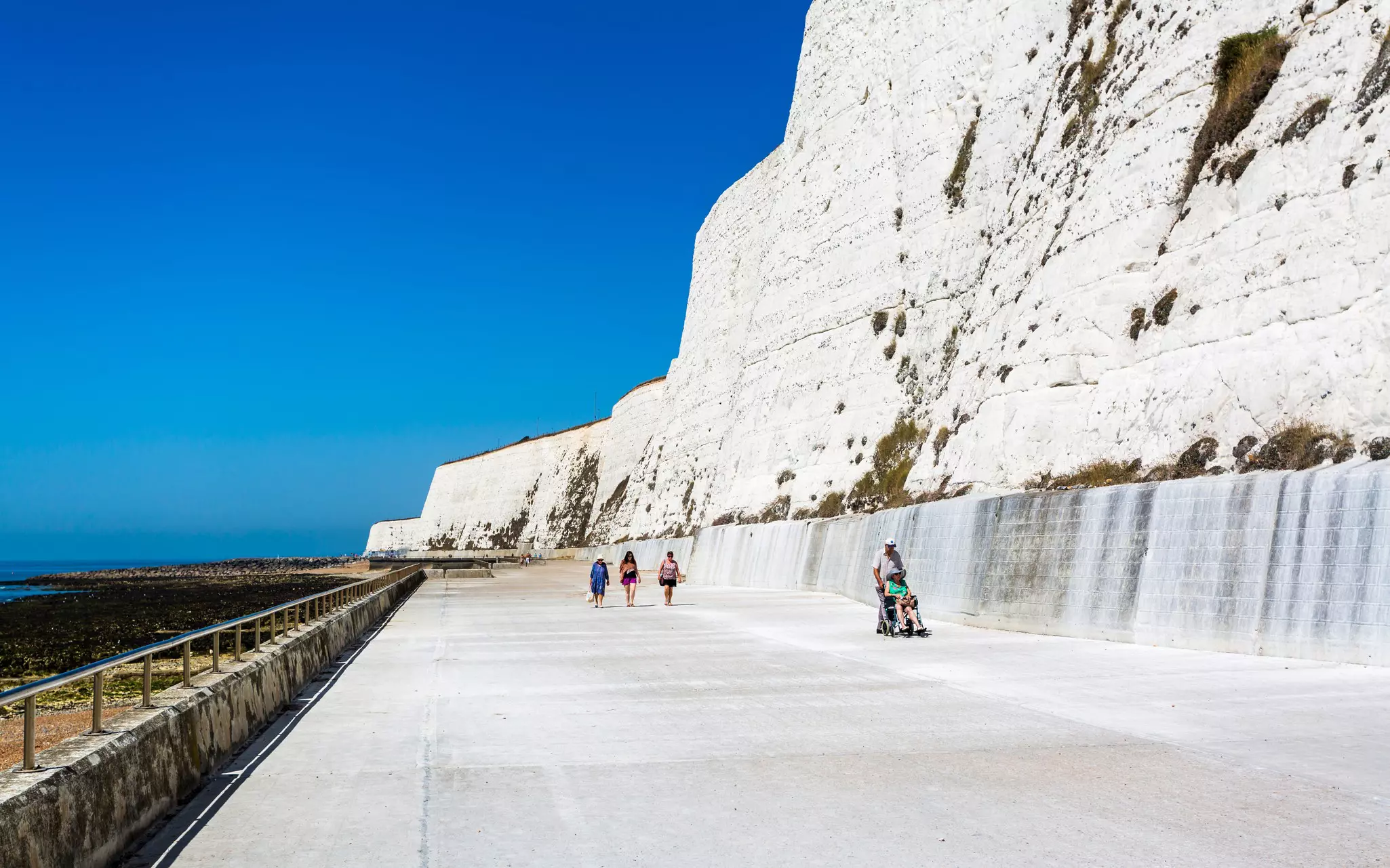 Marina cliffs and undercliff walk, Brighton, East Sussex, England