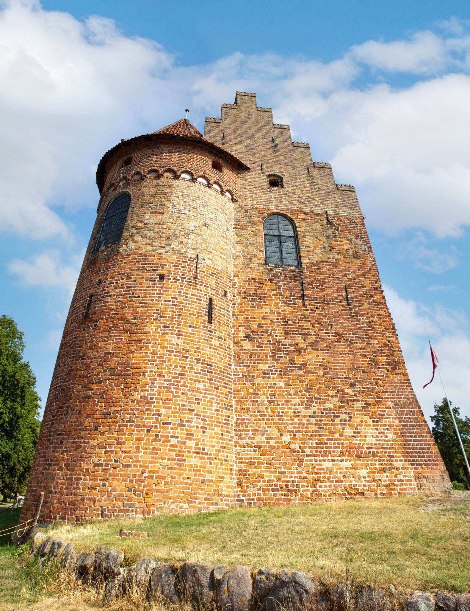 Facade of Nyborg Slot (Castle) Fyn Region. Syddanmark, Denmark.