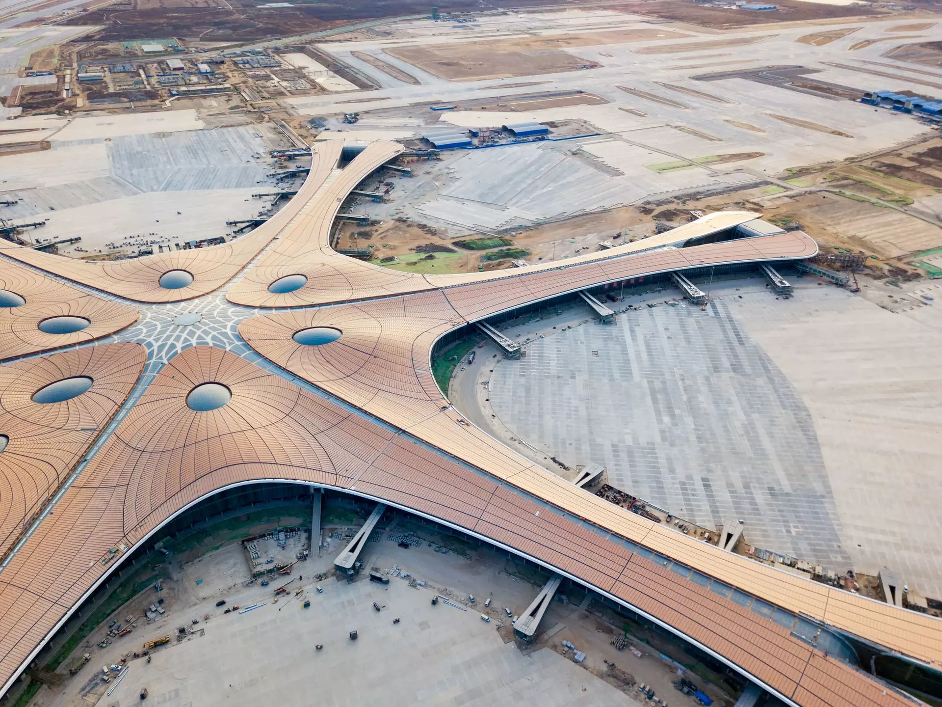 Beijing's second airport will an incredible 7.5 million square foot when finished. lazy dragon / Shutterstock