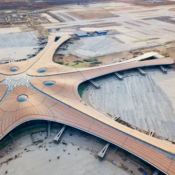 Beijing's second airport will an incredible 7.5 million square foot when finished. lazy dragon / Shutterstock