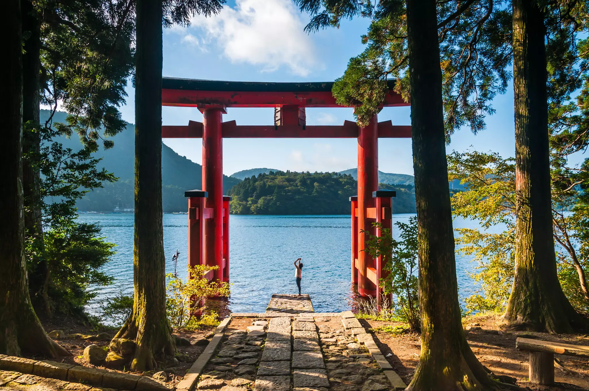 Hakone is famous for its traditional spas, and one of Japan's most scenically located <em>torii</em> gates © Vincent St. Thomas / Shutterstock