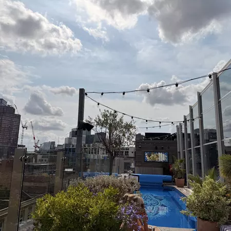 The Virgin Hotel London-Shoreditch's rooftop pool.