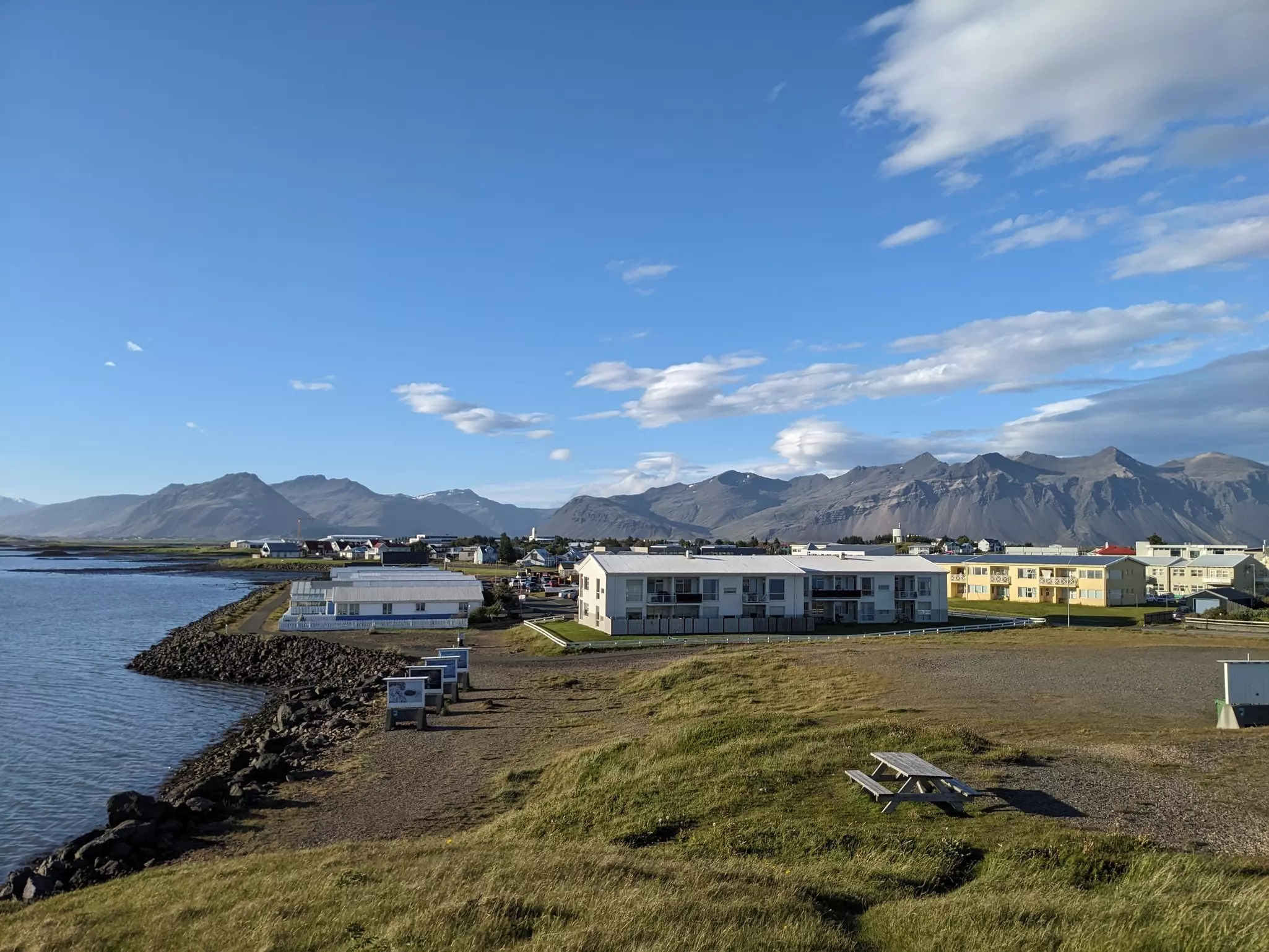 Höfn, Iceland seaside town view