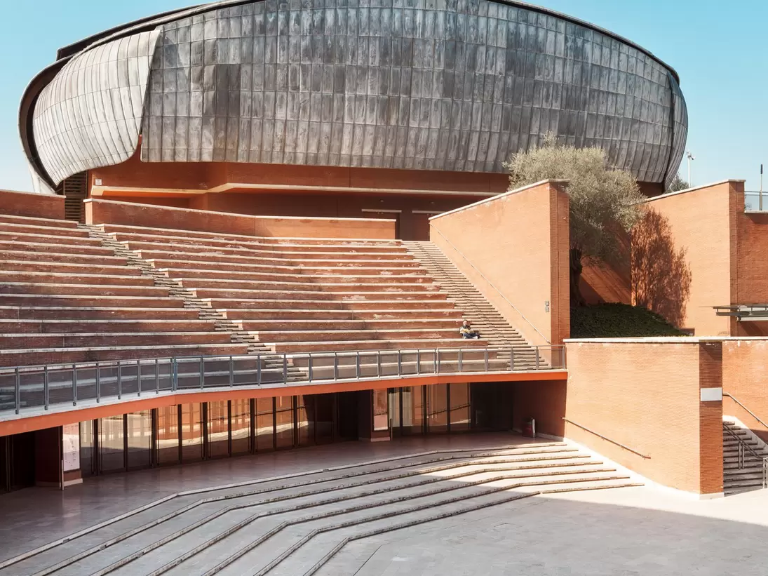 External view of the Auditorium Parco della Musica Ennio Morricone in Rome, Italy.