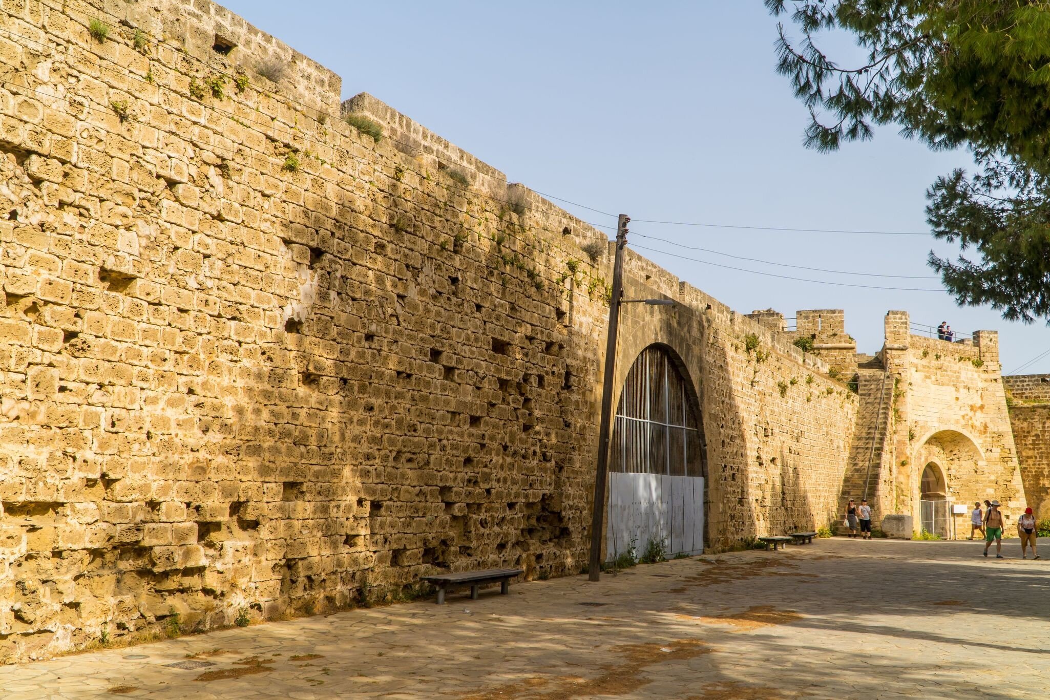 The stone city walls of Famagusta in Cyprus