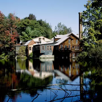 UNITED STATES - JANUARY 01:  Frye Measure Mill, Wilton, New Hampshire (Photo by Carol M. Highsmith/Buyenlarge/Getty Images)