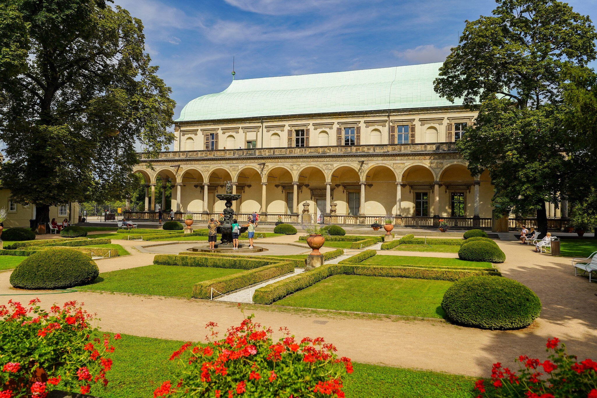 Queen Anne's belvedere and royal gardens in Prague, Czechia (Czech Republic).