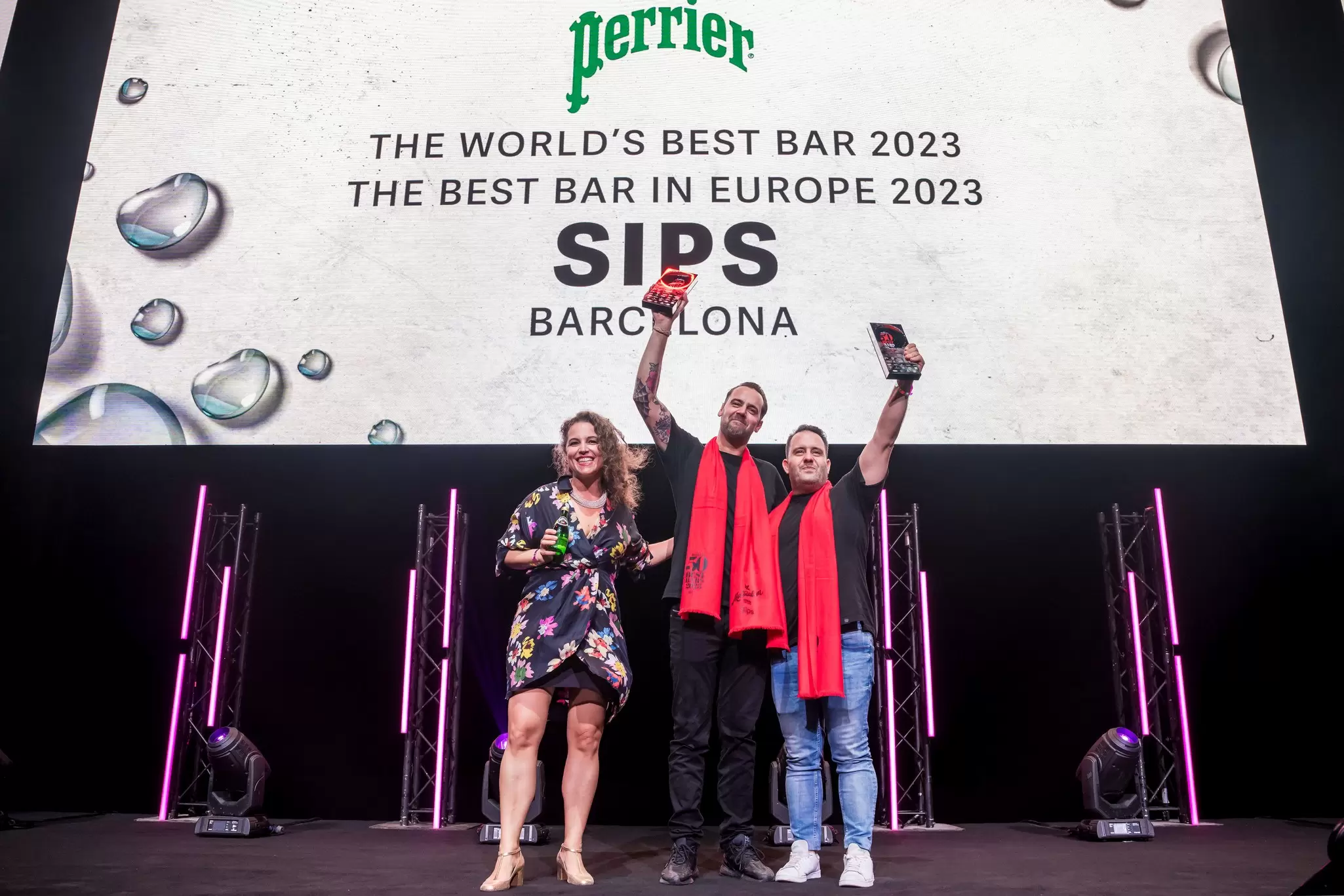 The team at Sips, in Barcelona, came top of the rankings at the World’s 50 Best Bars 2023 awards, announced in Singapore on October 17 @ courtesy The World's 50 Best Bars