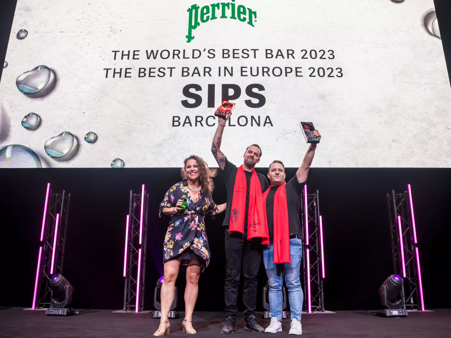 The team at Sips, in Barcelona, came top of the rankings at the World’s 50 Best Bars 2023 awards, announced in Singapore on October 17 @ courtesy The World's 50 Best Bars