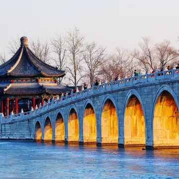 A view of the Seventeen-Arched Bridge at the Summer Palace in Beijing. WaitForLight/Shutterstock