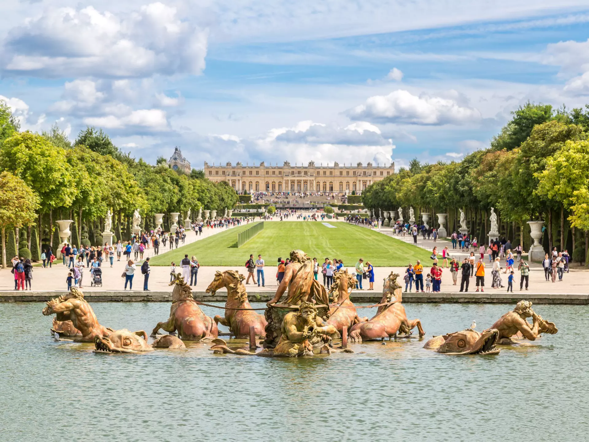 The Fountain of Apollo in the garden of Versailles. S-F/Shutterstock