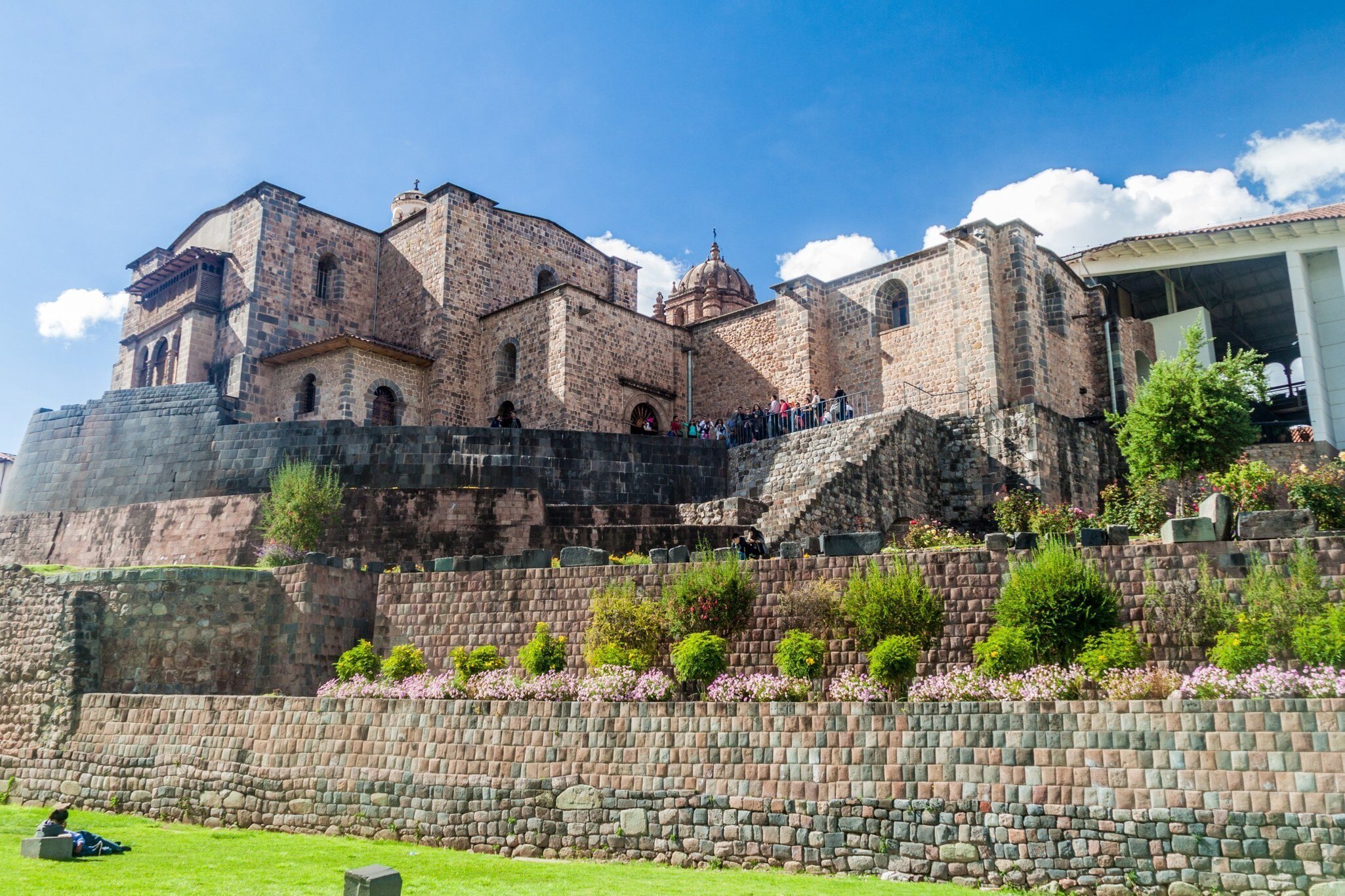 Qorikancha ruins with convent Santo Domingo above it in Cusco, Peru.