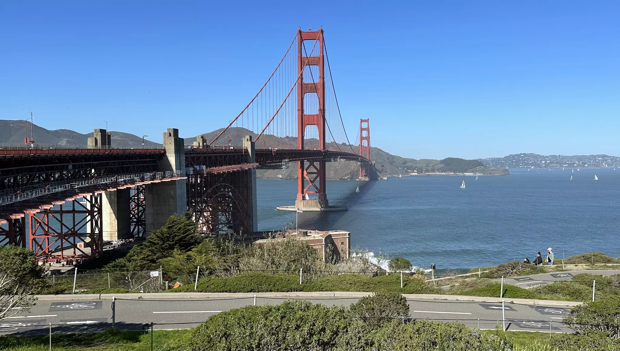 As you head north out of San Francisco you’ll cross the Golden Gate Bridge © Annmarie Wong / Lonely Planet