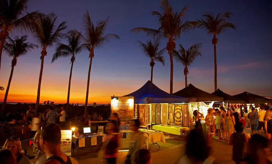 Stalls at the Mindil Beach Sunset Market in Darwin, Australia
