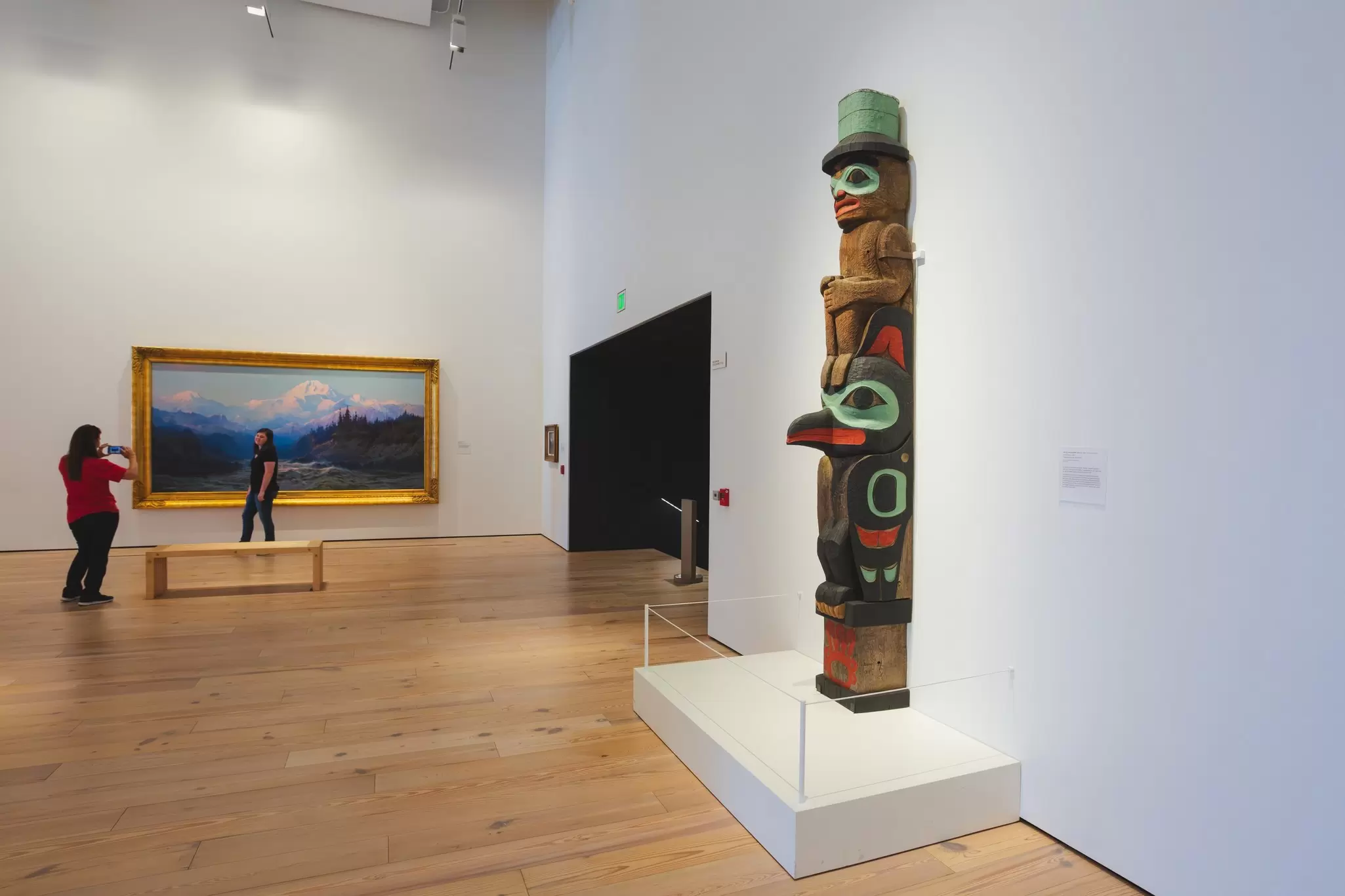 Anchorage, Alaska - May 23, 2022: Paintings and totem poles at the Anchorage Museum., License Type: media, Download Time: 2026-07-07T17:15:43.000Z, User: rorymoulton17, Editorial: true, purchase_order: 65050 - Digital Destinations and Articles, job: Lonely Planet, client: LP App Content, other: Rory Moulton