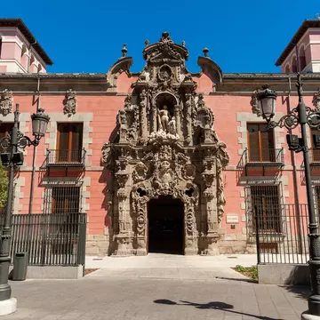 Baroque entrance to the Museo de Historia in Madrid, Spain.