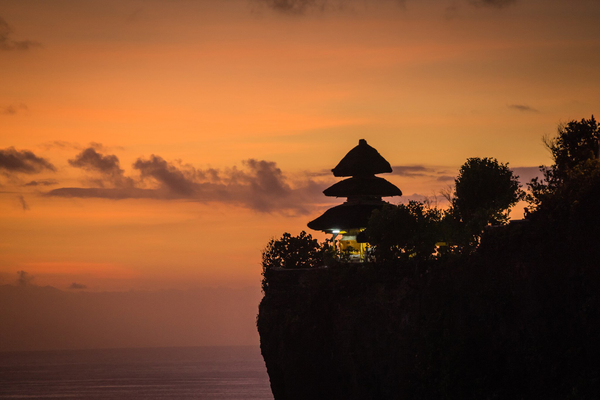 Gate in Pura Luhur Uluwatu temple on Bali, Indonesia