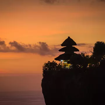 Gate in Pura Luhur Uluwatu temple on Bali, Indonesia