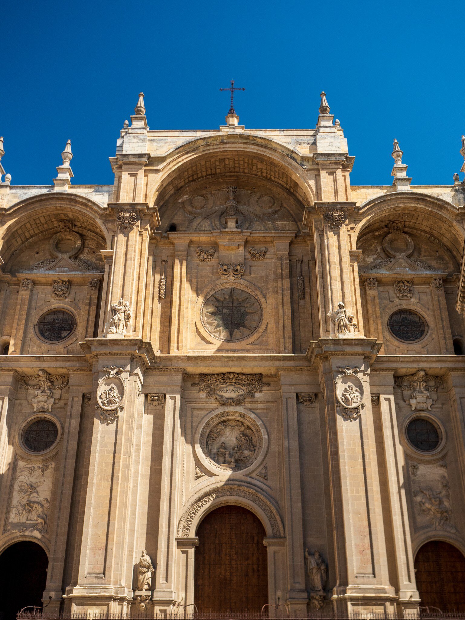 The exterior of the Catedral de Granada in Granada, Spain.