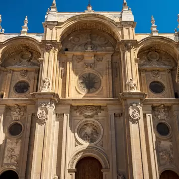 The exterior of the Catedral de Granada in Granada, Spain.