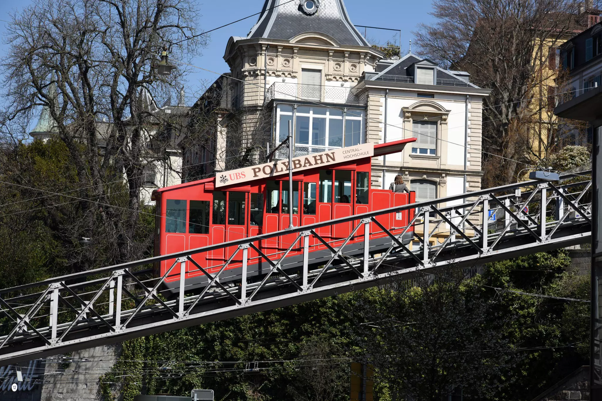 The little red funicular known as the Polybahn is a Zürich icon © Getty Images