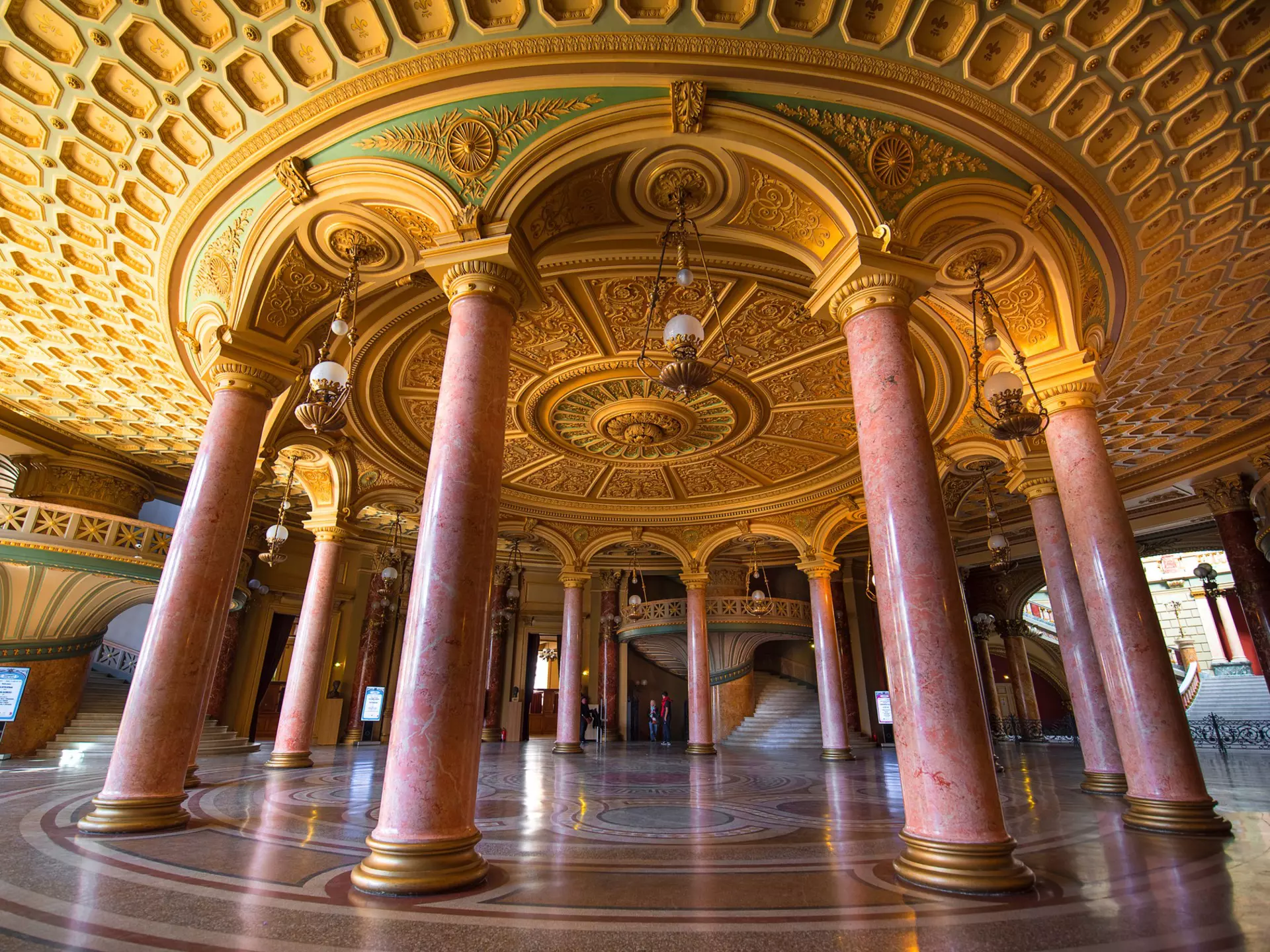 Interior of the Romanian Athenaeum in Bucharest