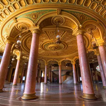 Interior of the Romanian Athenaeum in Bucharest
