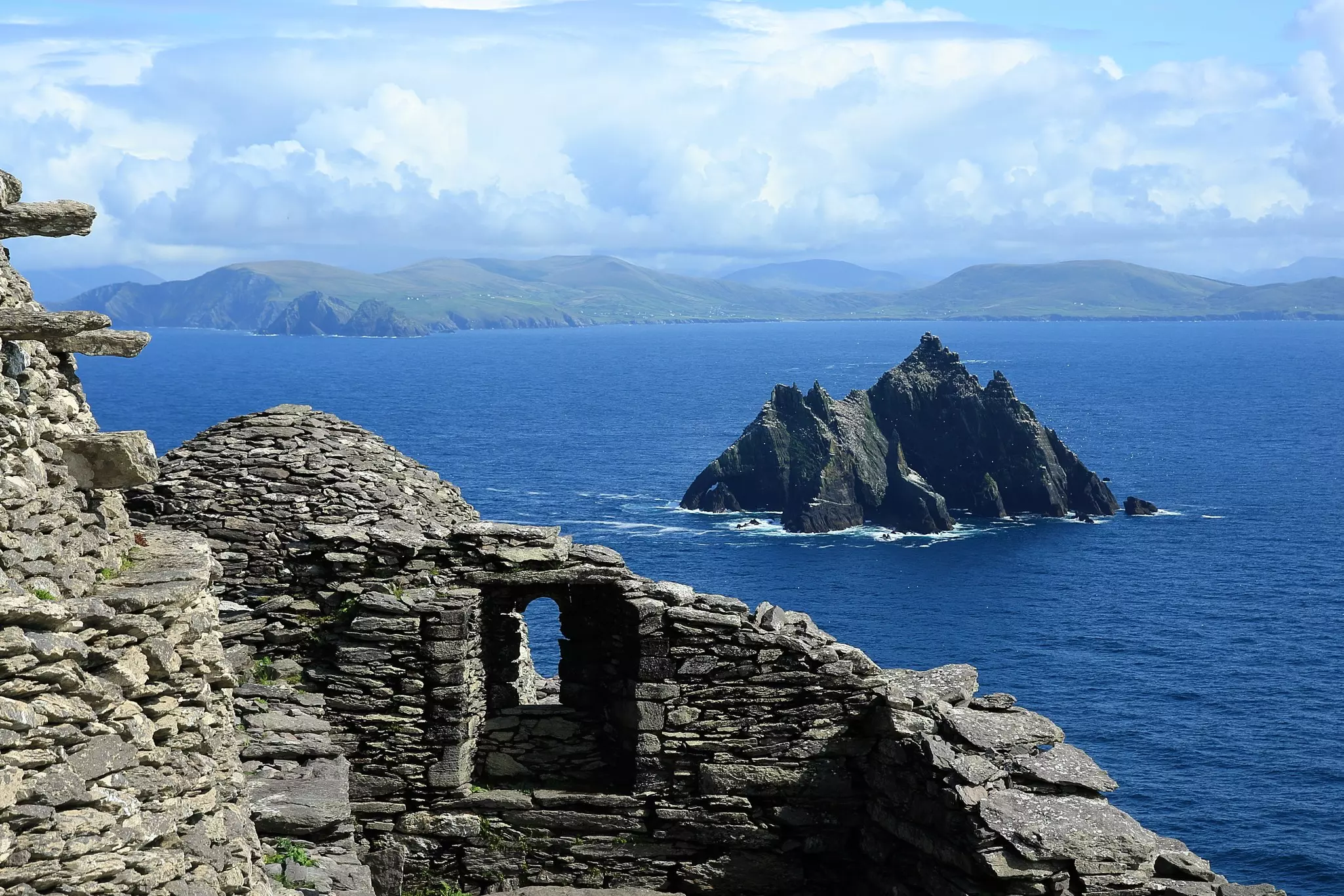 View from Skellig Michael to Little Skellig, Valentia Island