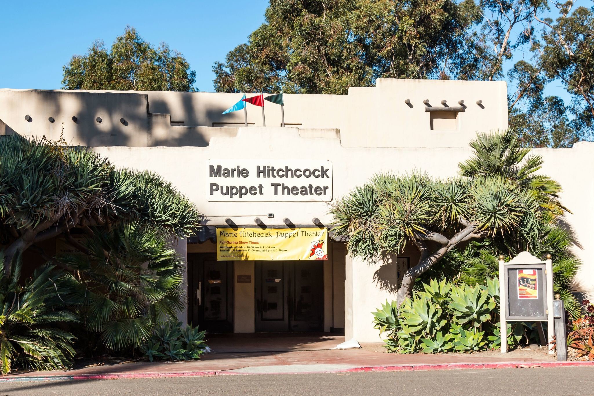 SAN DIEGO, CALIFORNIA - FEBRUARY 17, 2018:  The Marie Hitchcock Puppet Theater in Balboa Park, North America's longest continually-running puppet theater, with shows beginning in 1945 after WWII.; Shutterstock ID 1027095214; your: Bridget Brown; g...