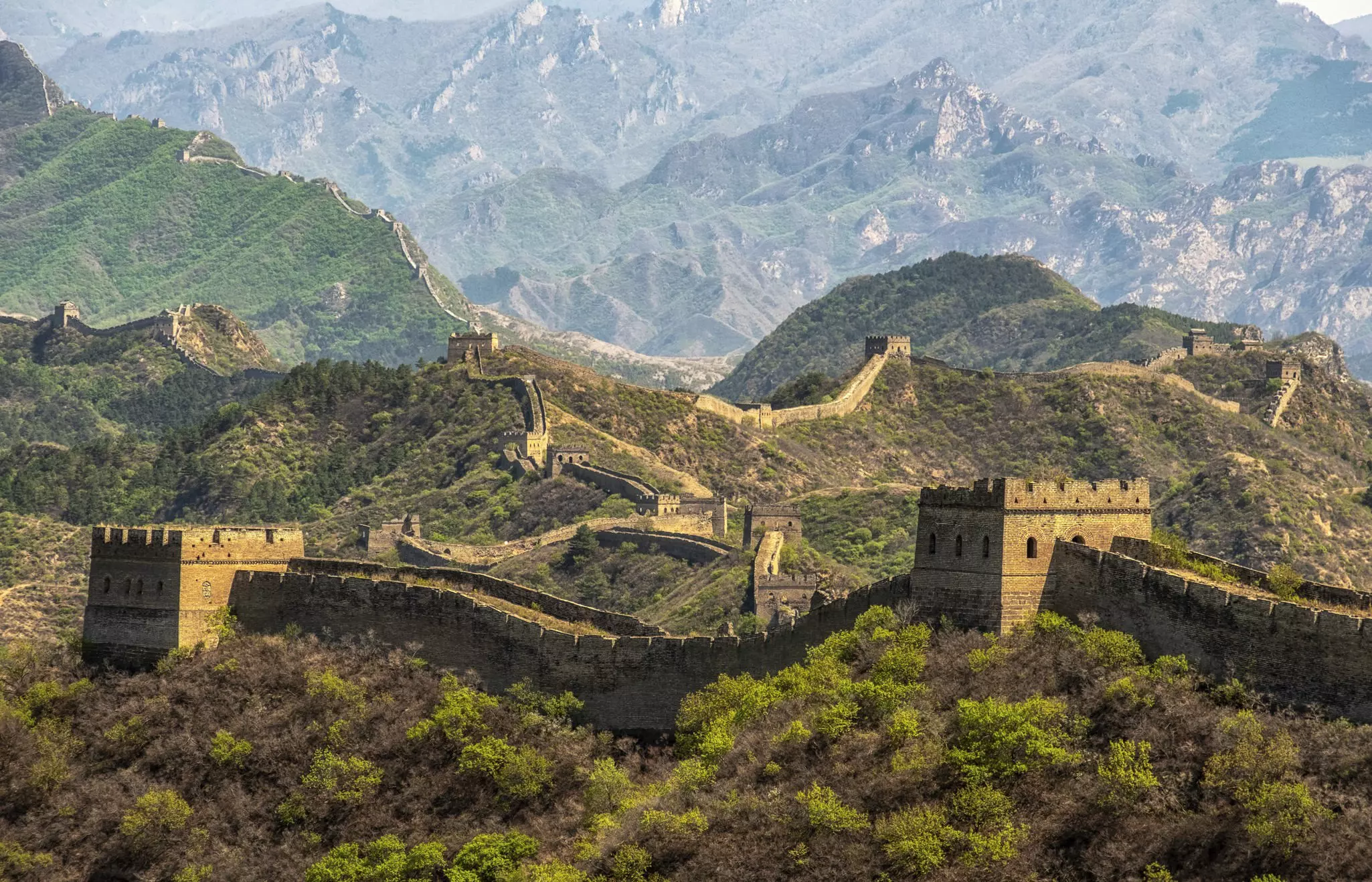 An unrestored section of the Great Wall near Gubeikou, China.