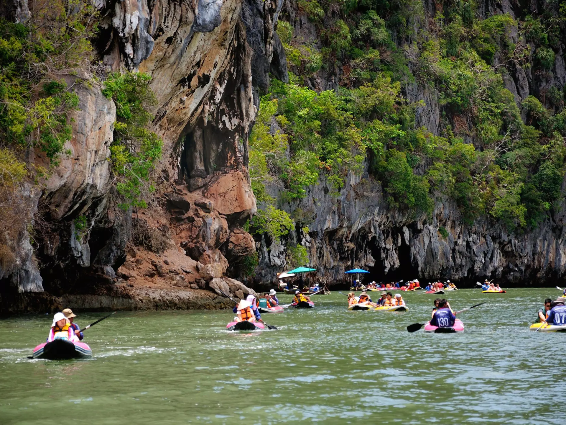 Kayaking near Phang Nga, Thailand. Sakcared/Shutterstock