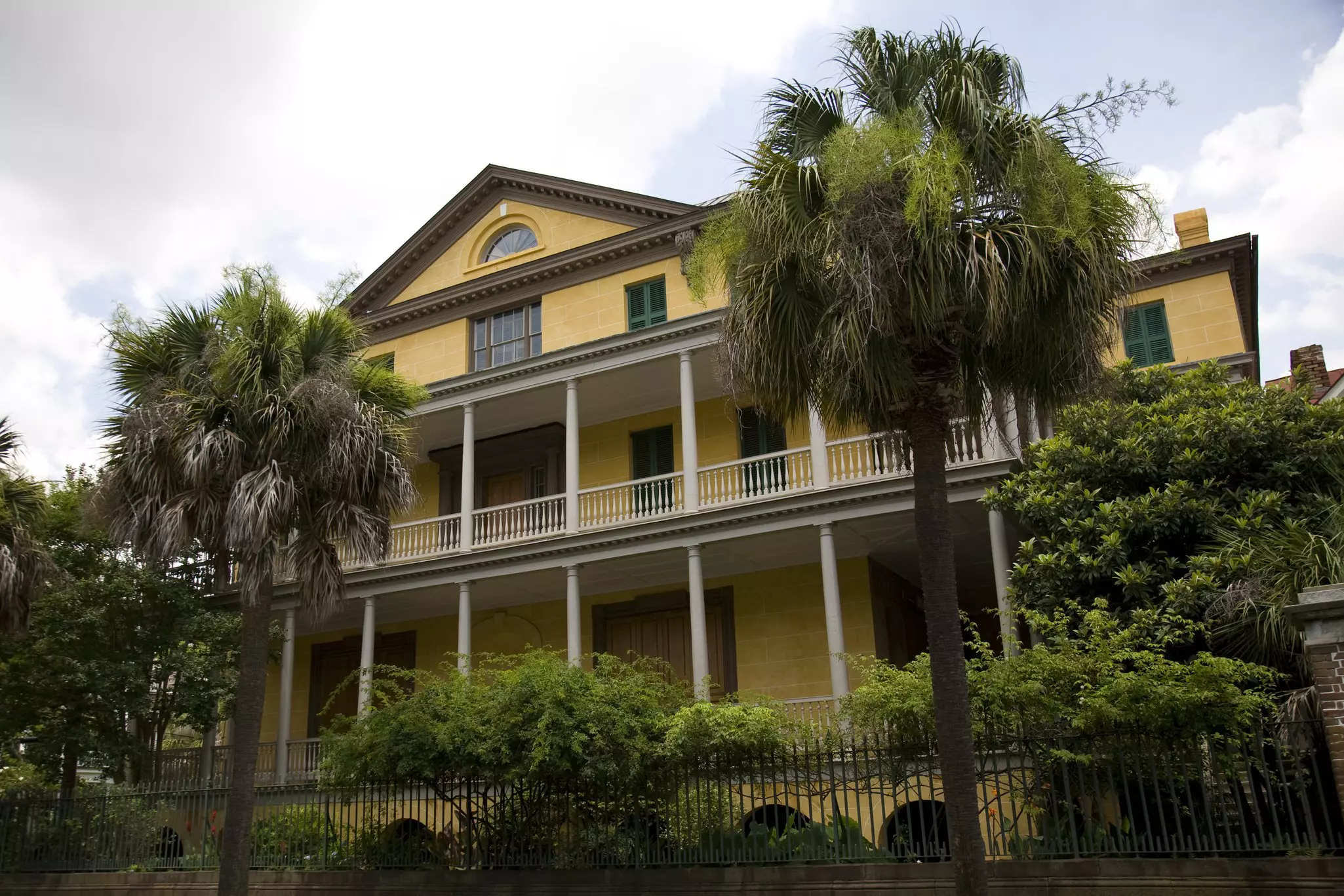 Historic Aiken-Rhett House in Charleston, South Carolina, built in 1820.  Listed on the National Register of Historic Places