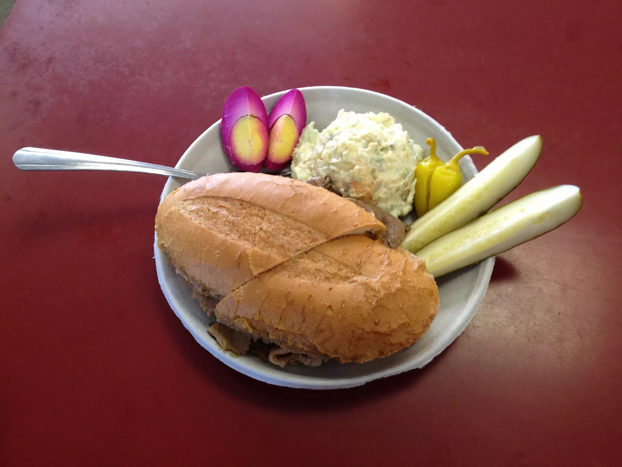 French dipped sandwich at Philippe the Original.