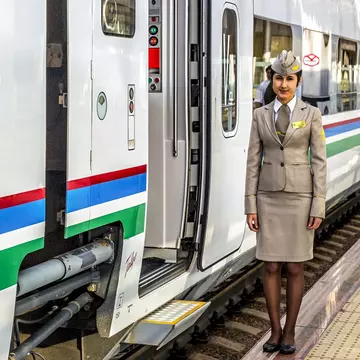 The high-speed Afrosiyob train will whisk you across the Uzbek desert © ullstein bild / Getty Images