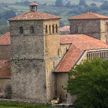 Old stone buildings of town.