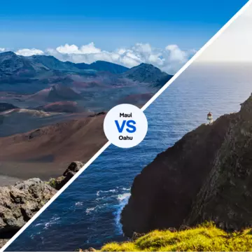 Maui’s Haleakalā National Park vs. Makapuʻu Lighthouse in O‘ahu. Left, iStock, Right, Getty Images