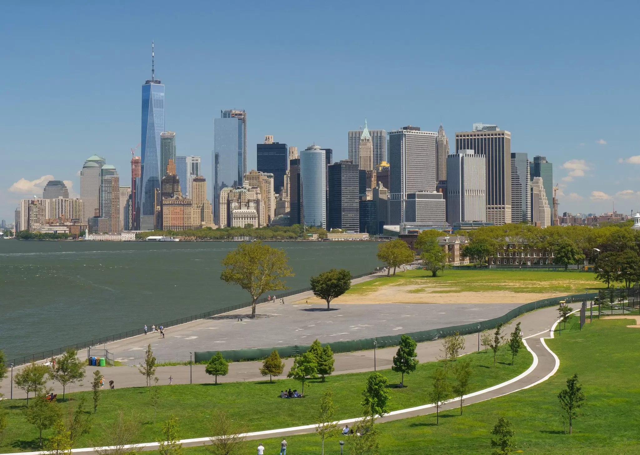 View of Manhattan from Governor Island, New York.