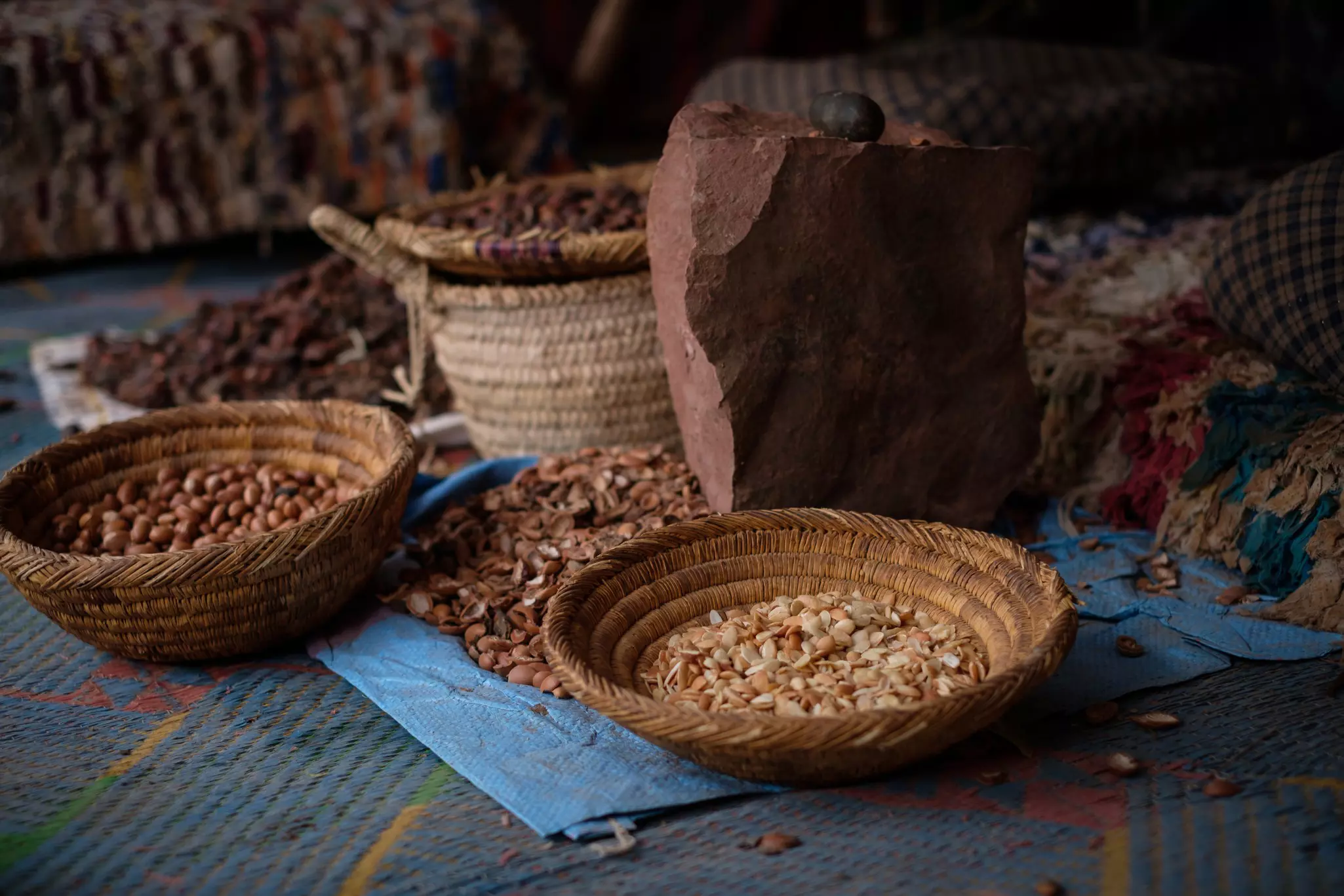 seeds in a woven basket