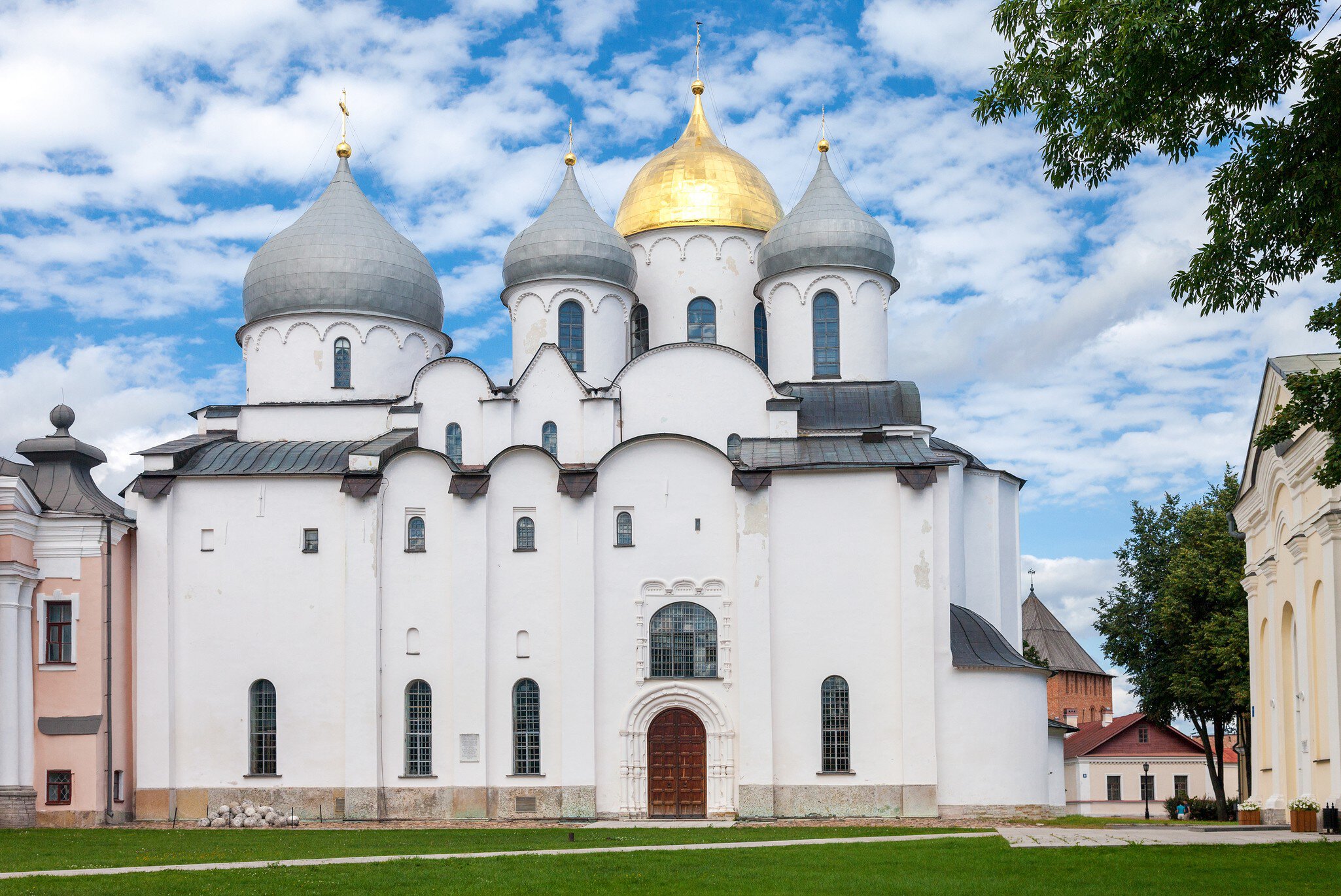 Saint Sophia Cathedral at Novgorod Kremlin. Cathedral was built between 1045 and 1050