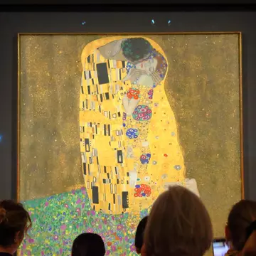 Gustav Klimt’s “The Kiss” at Schloss Belevedere. Mariangela Cruz/Shutterstock