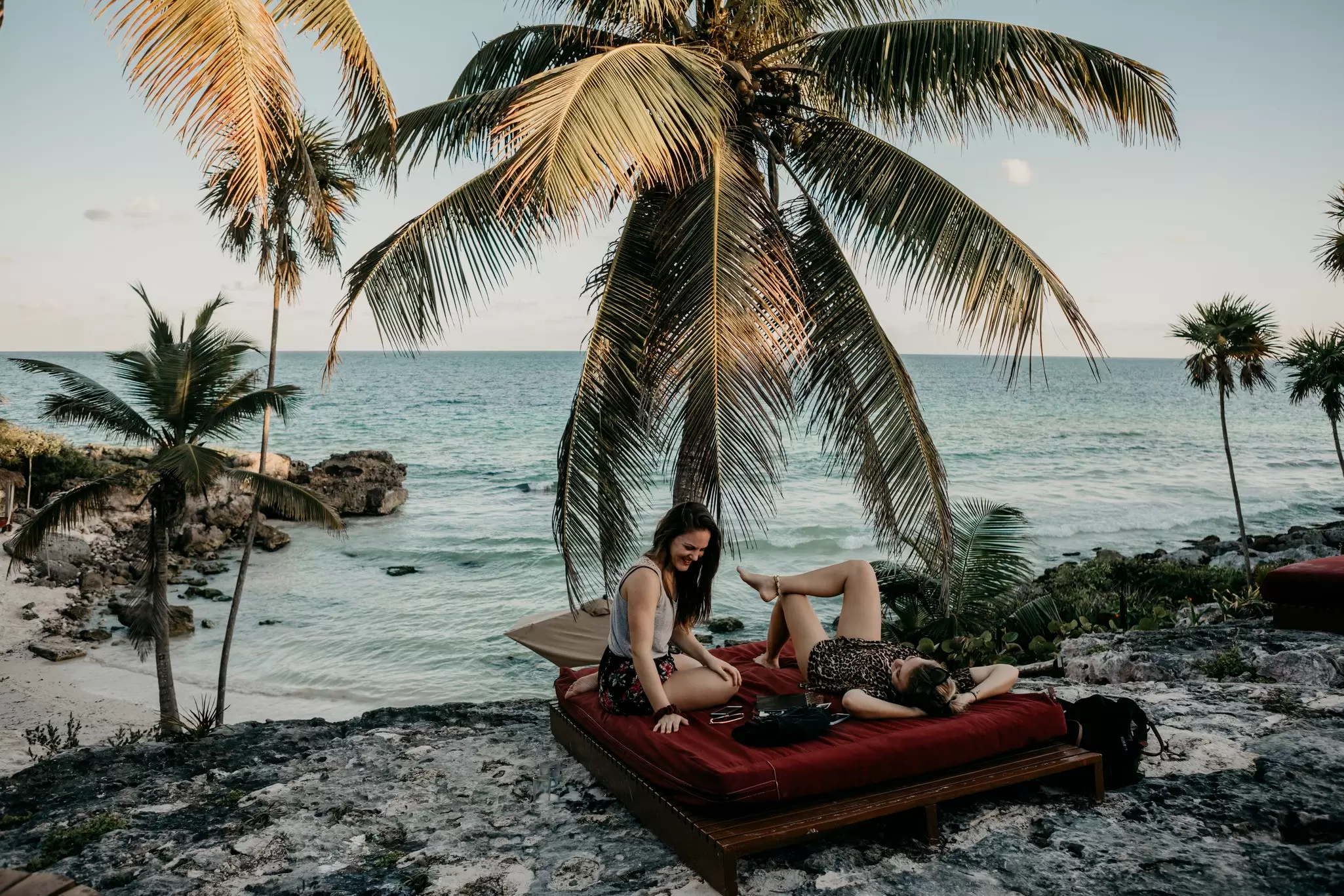 A coastal view of Tulum, Mexico