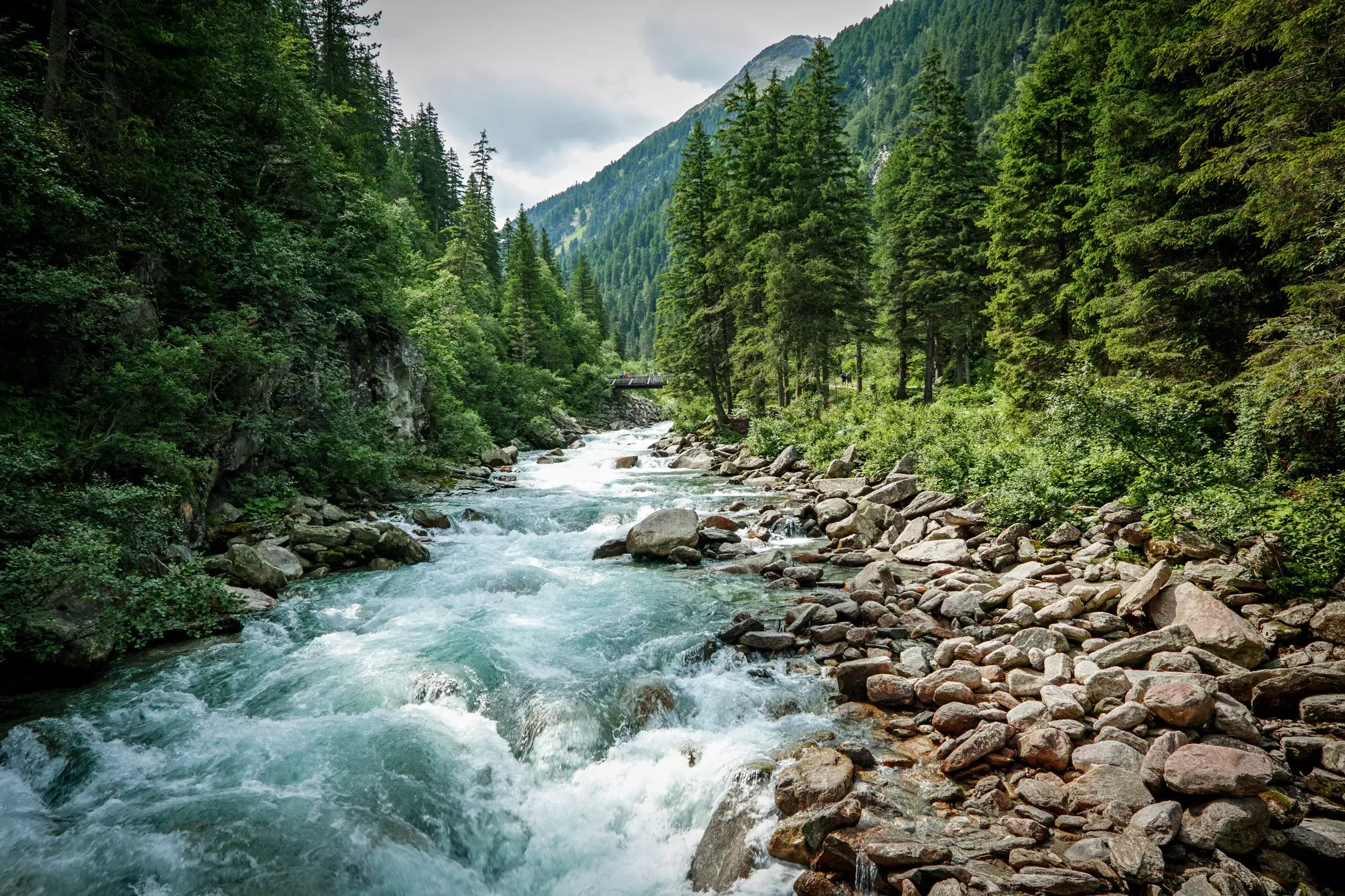 Krimmler Wasserfälle in the Hohe Tauern National Park.