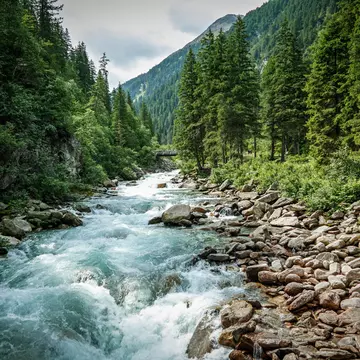 Krimmler Wasserfälle in the Hohe Tauern National Park.